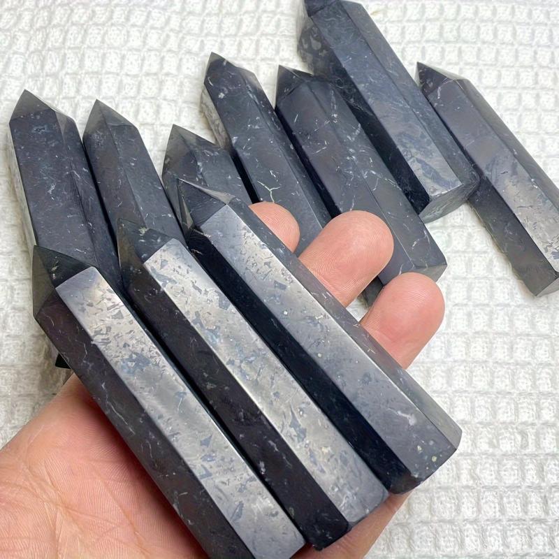 Natural Shungite Tower for Reiki Balance & Meditation