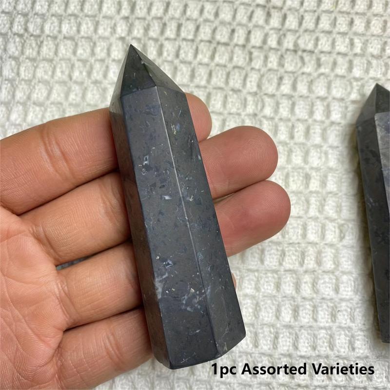 Natural Shungite Tower for Reiki Balance & Meditation