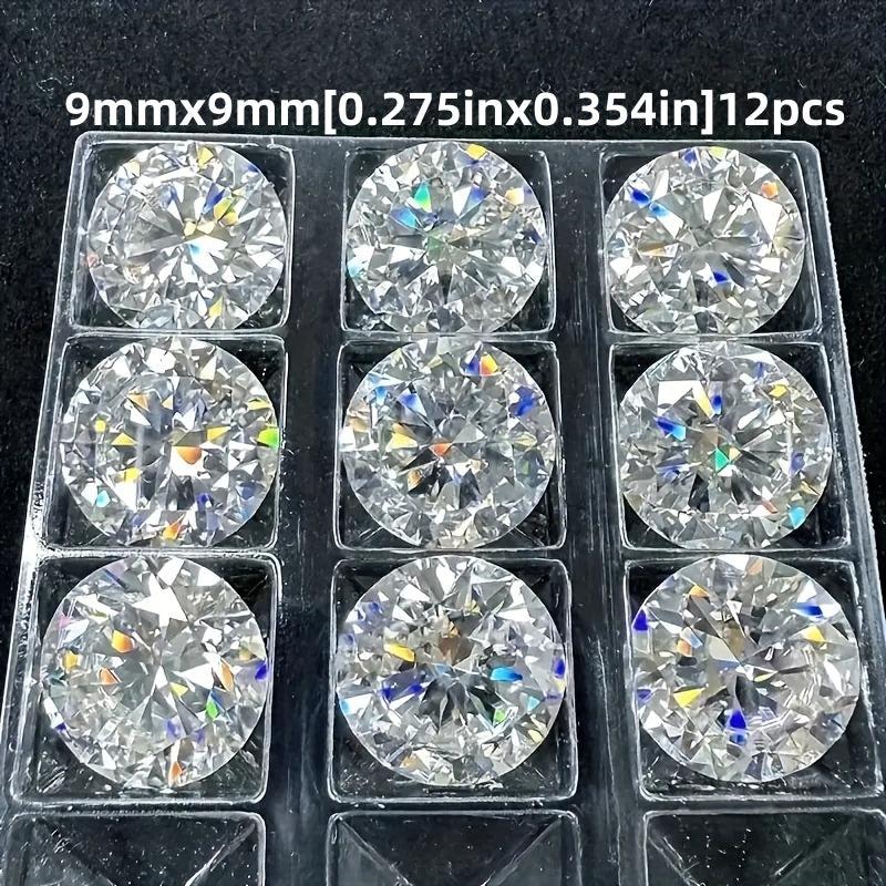 12 Sets of D Round Glass Gems - DIY Jewelry Making Accessories