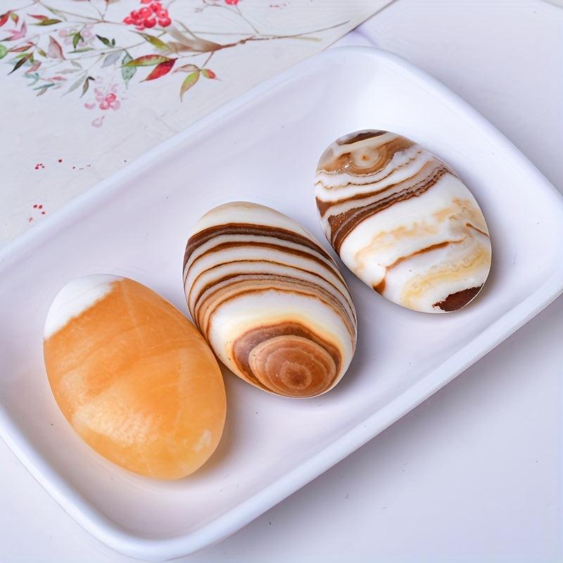 Natural Topaz Crystal Calcite Pocket Stone for Home Decor