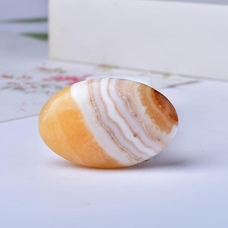 Natural Topaz Crystal Calcite Pocket Stone for Home Decor