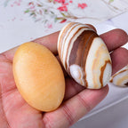 Natural Topaz Crystal Calcite Pocket Stone for Home Decor