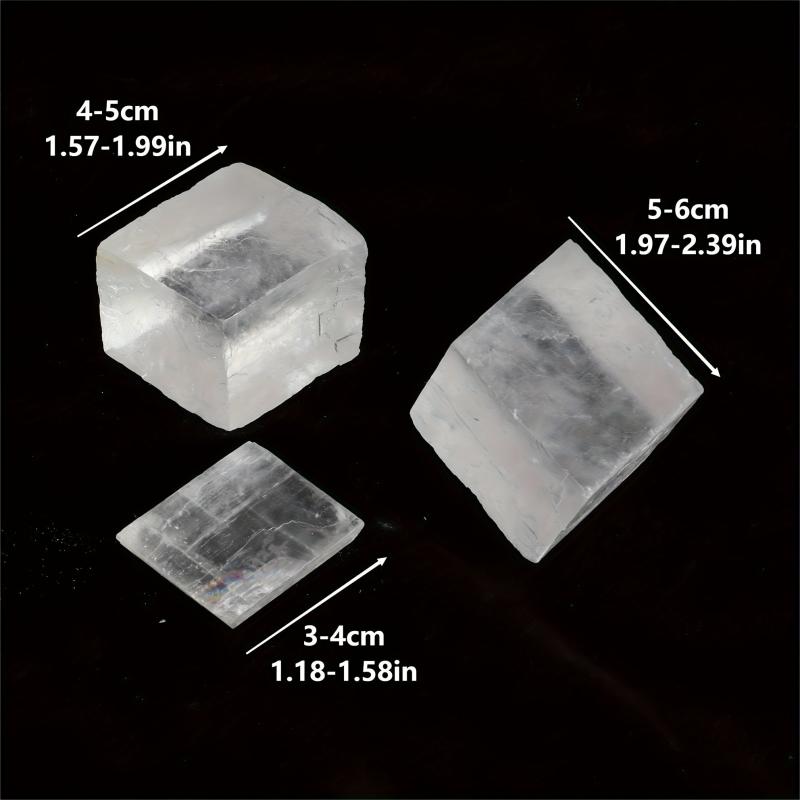 1pc Optical Calcite Cube Natural Crystal Rough Stone Home Decoration Ideal Gift