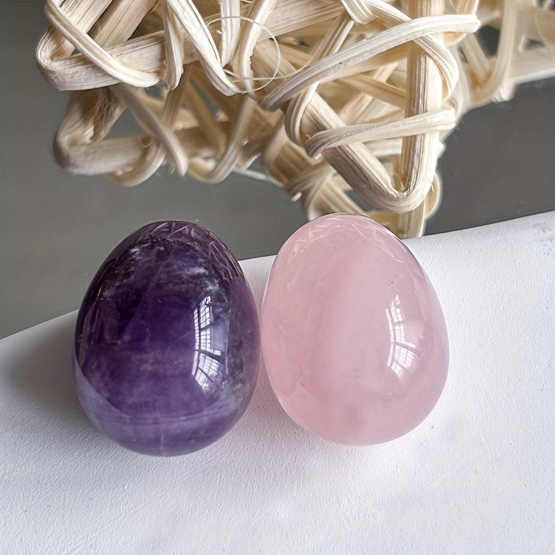 10pcs Polished Crystal & Rose Quartz Gemstones for DIY Jewelry Making