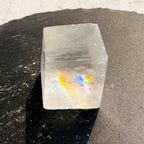 Iceland Spar Clear Calcite Cube Rough Stone Crystal Mineral Specimen