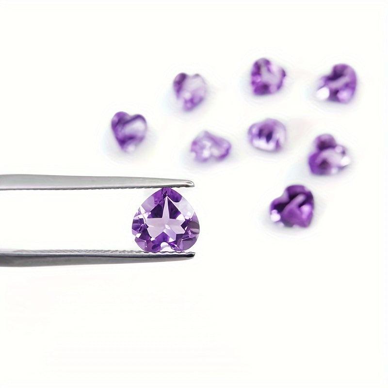 4mm Amethyst Heart Faux Gemstone Bead 0.22 Carat - DIY Jewelry Making