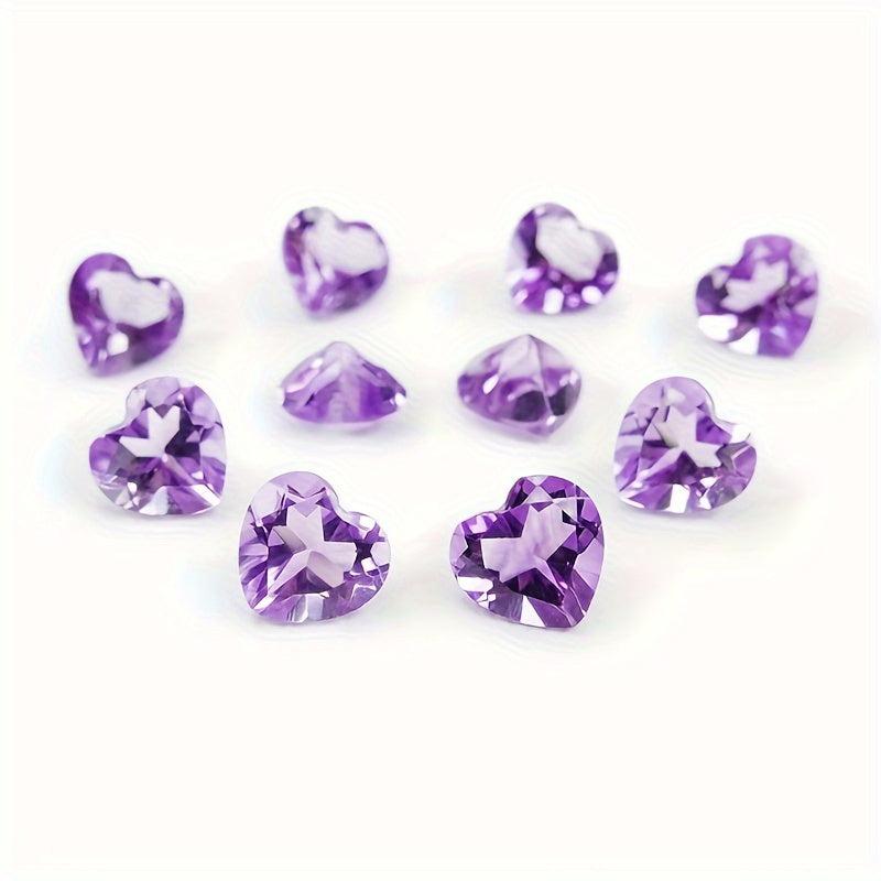 4mm Amethyst Heart Faux Gemstone Bead 0.22 Carat - DIY Jewelry Making