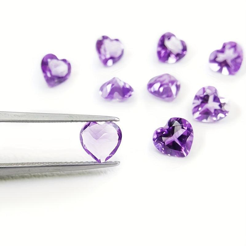 4mm Amethyst Heart Faux Gemstone Bead 0.22 Carat - DIY Jewelry Making