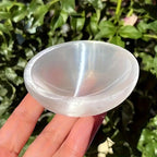 Bohemian Style Selenite Bowl Glossy Finish 1.97 x 4.72 Inches