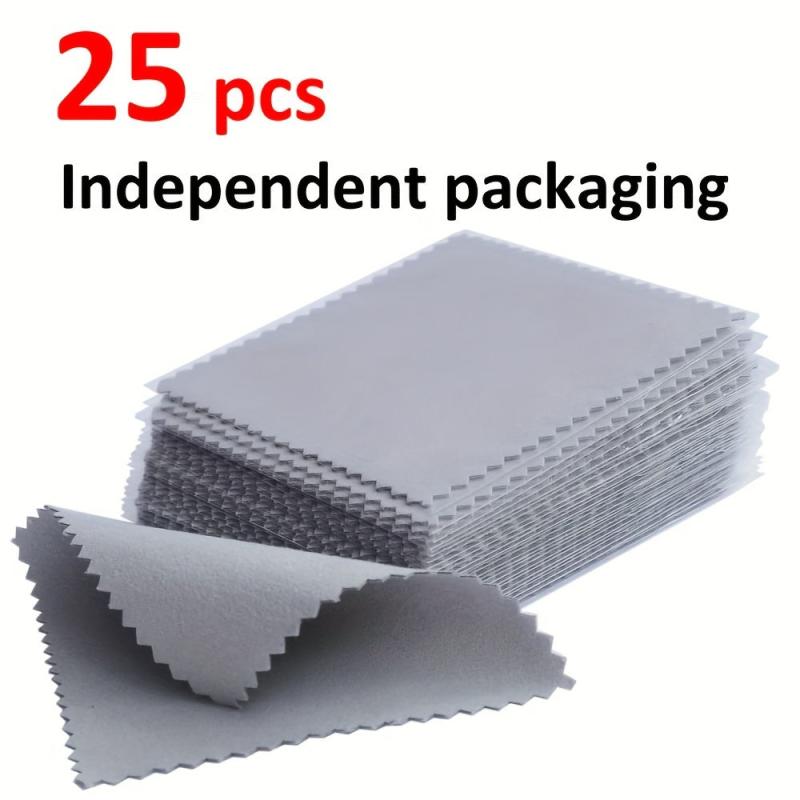 25pcs Jewelry Cleaning Cloths - Polishing Anti Tarnish Scratch
