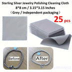25pcs Jewelry Cleaning Cloths - Polishing Anti Tarnish Scratch