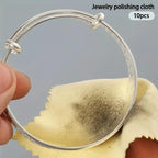 10pcs Polishing Cloths for Jewelry Care & Cleansing