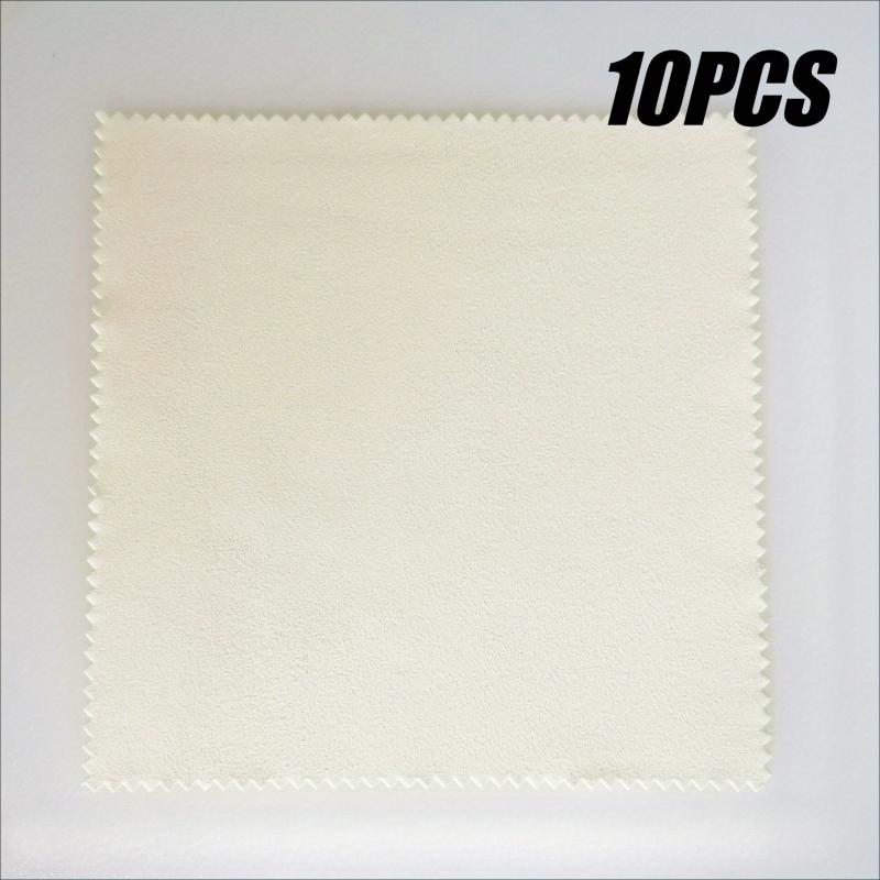 10pcs Polishing Cloths for Jewelry Care & Cleansing