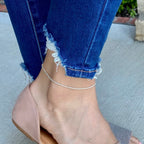 Beaded Stretch Anklet - 2mm