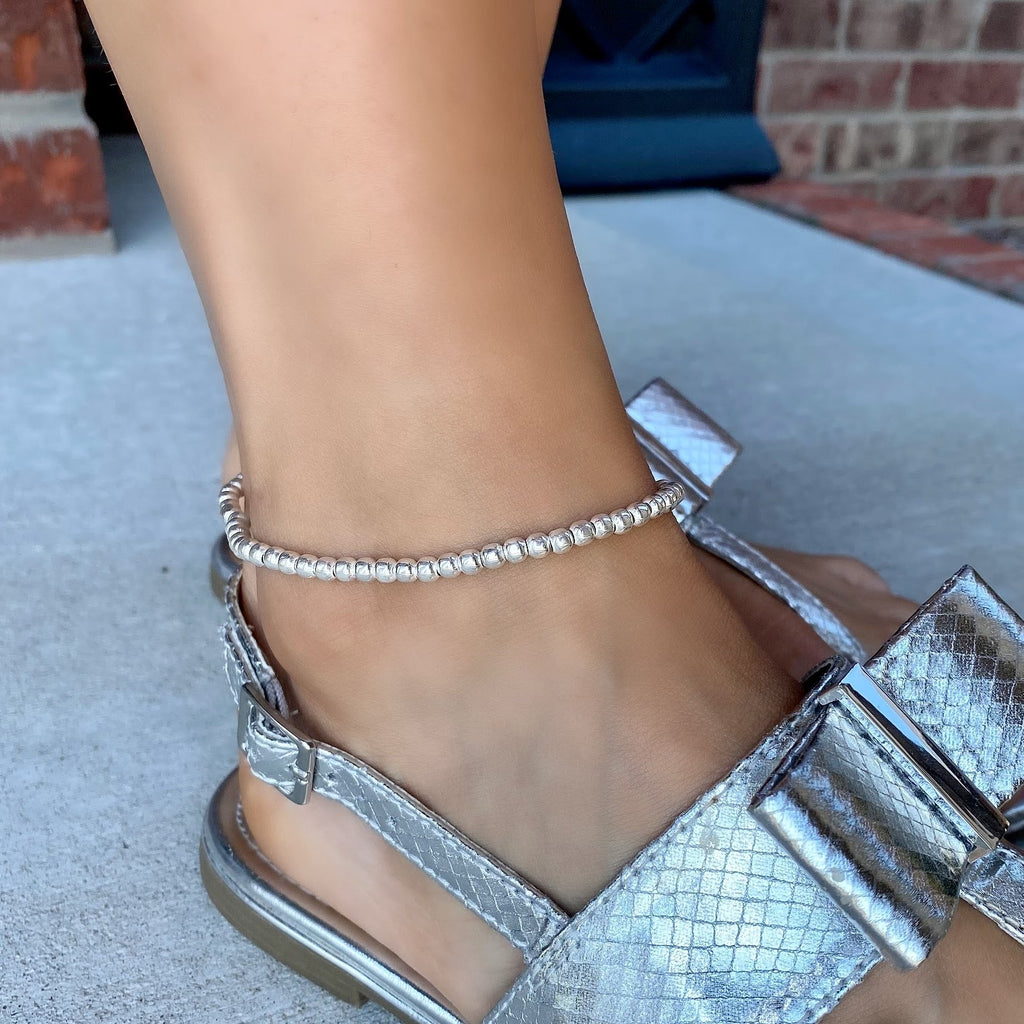 Beaded Stretch Anklet - 4mm