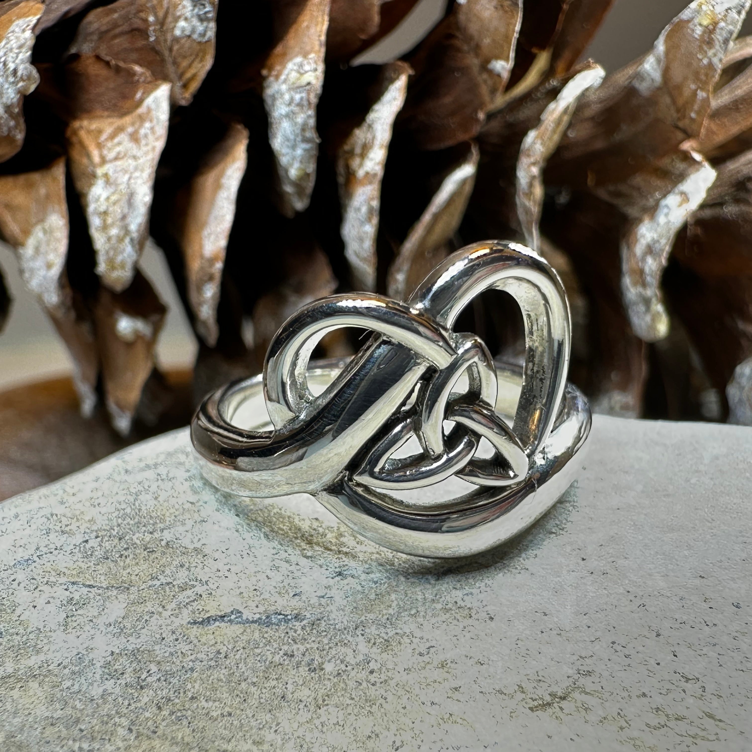 Trinity Knot Heart Ring