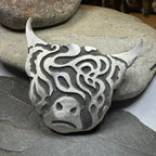 Celtic Highland Cow Brooch
