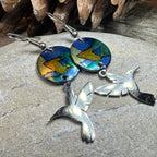 Colorful Hummingbird Artisan Earrings