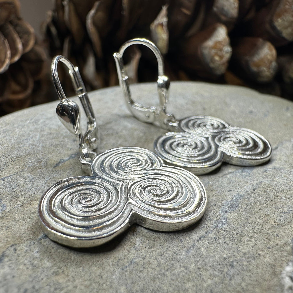 Artisan Newgrange Triple Spiral Earrings