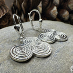 Artisan Newgrange Triple Spiral Earrings