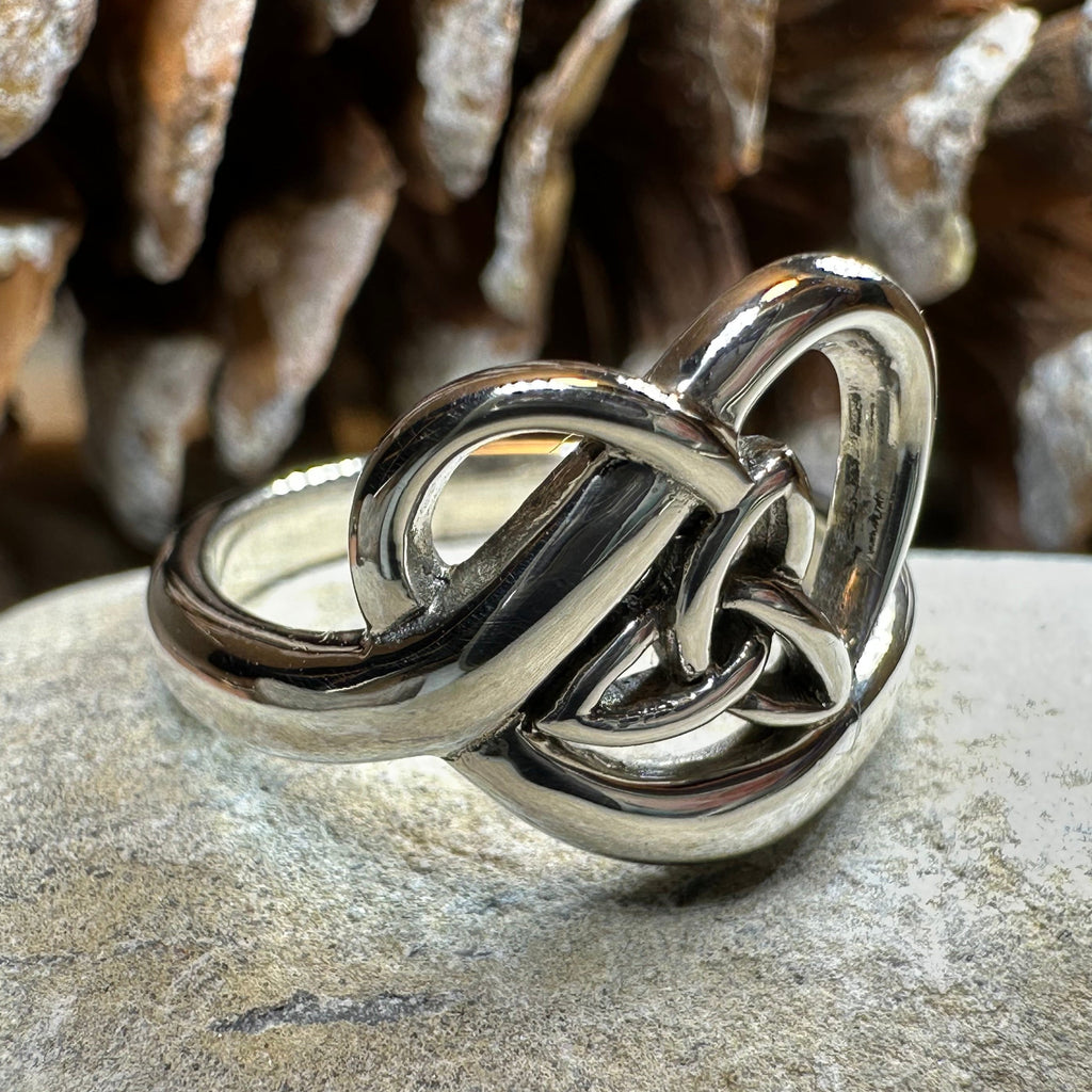 Trinity Knot Heart Ring