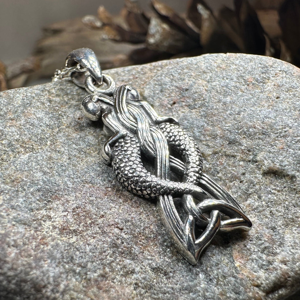 Celtic Mermaid Sisters Necklace