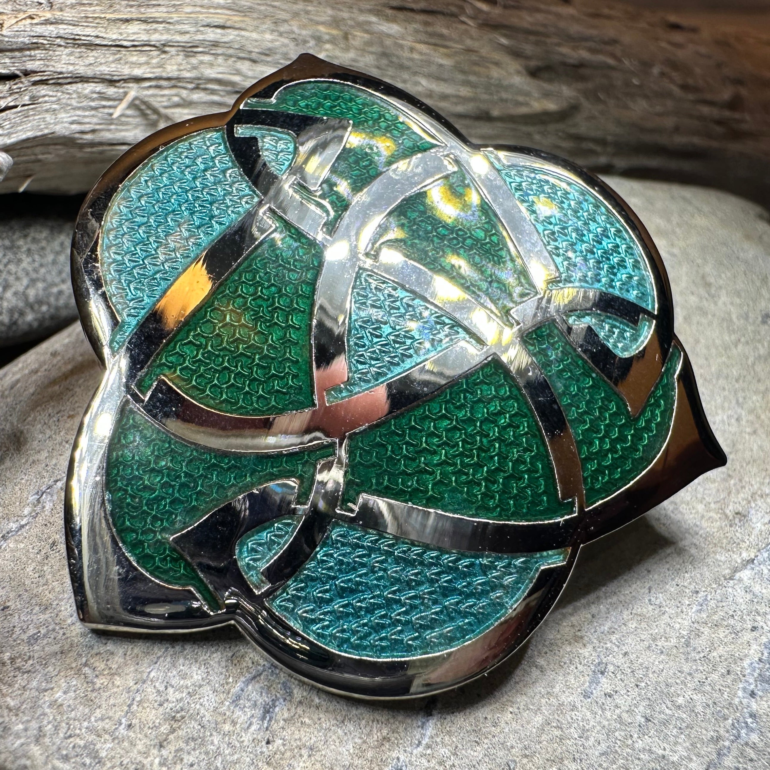 Enamel Celtic Knot Brooch
