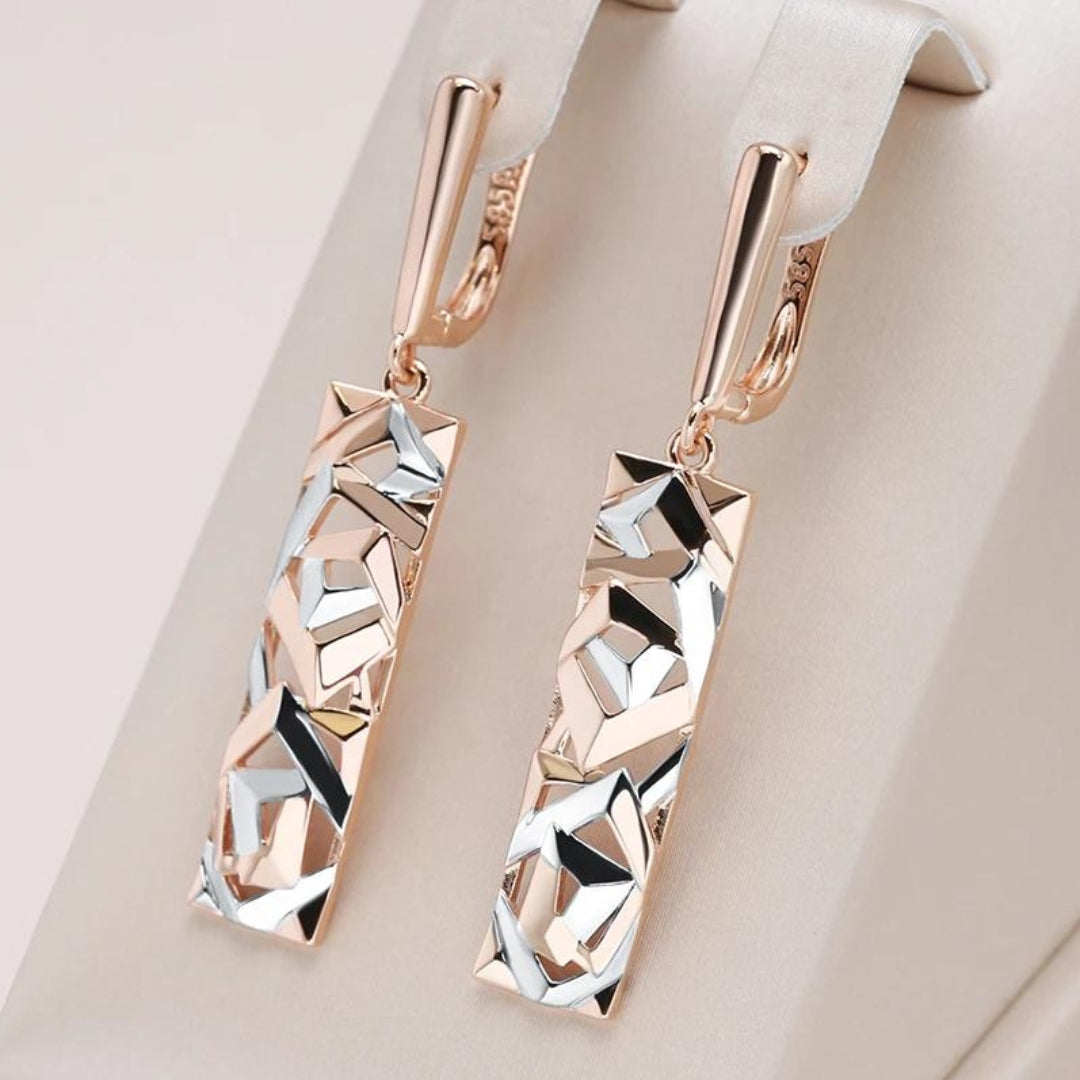 Chic Gold & Silver Earrings