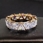 Triangle Cut Zirconia Ring