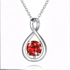 Ruby Infinity Pendant Necklace