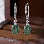 Green Moss Rounded Earrings