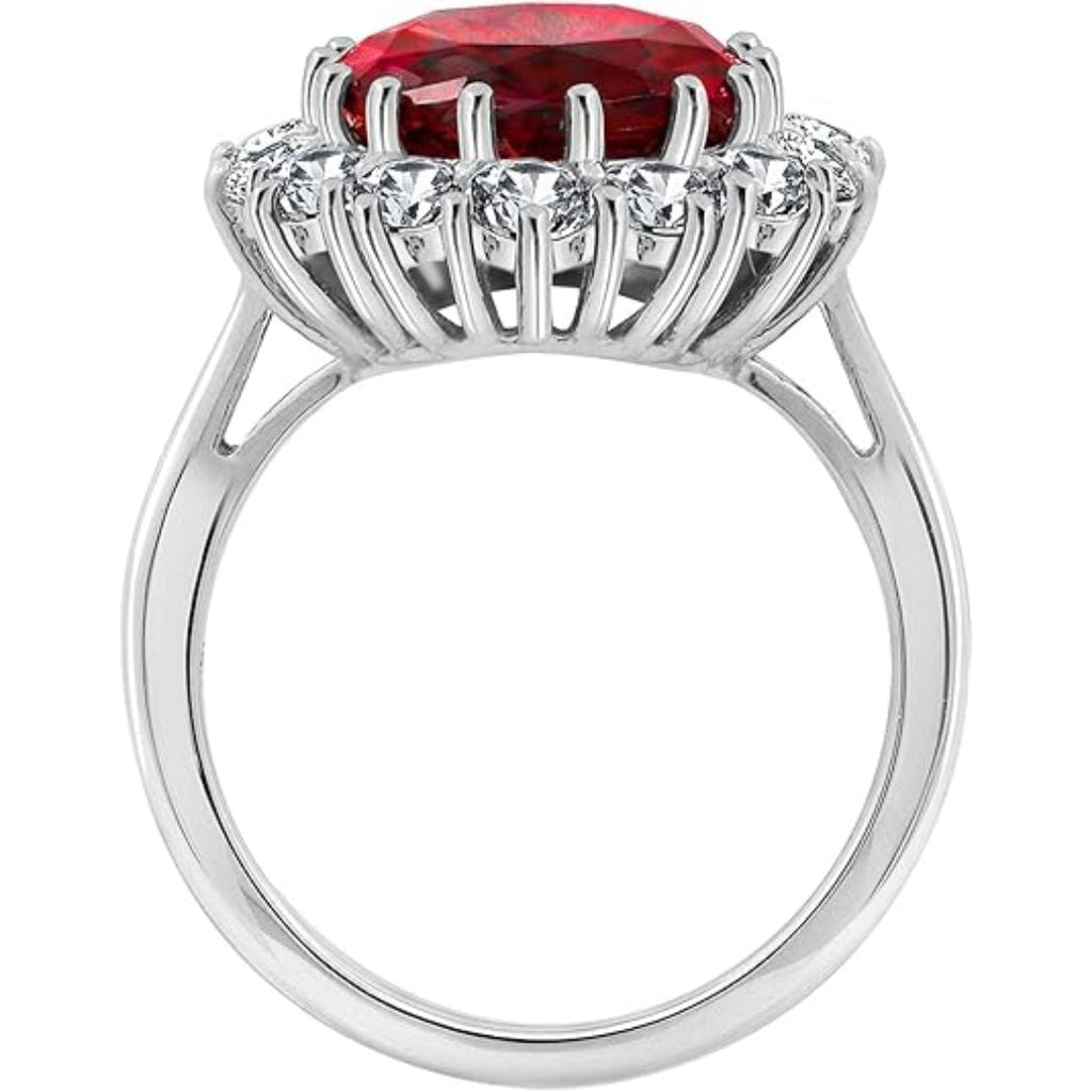 Scarlet Crown Ruby Ring | White Gold