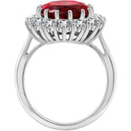 Scarlet Crown Ruby Ring | White Gold
