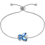Sapphire Butterfly Bracelet | White Gold
