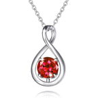 Ruby Infinity Pendant Necklace | White Gold
