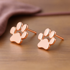 Hypoallergenic Paw Silver Earrings