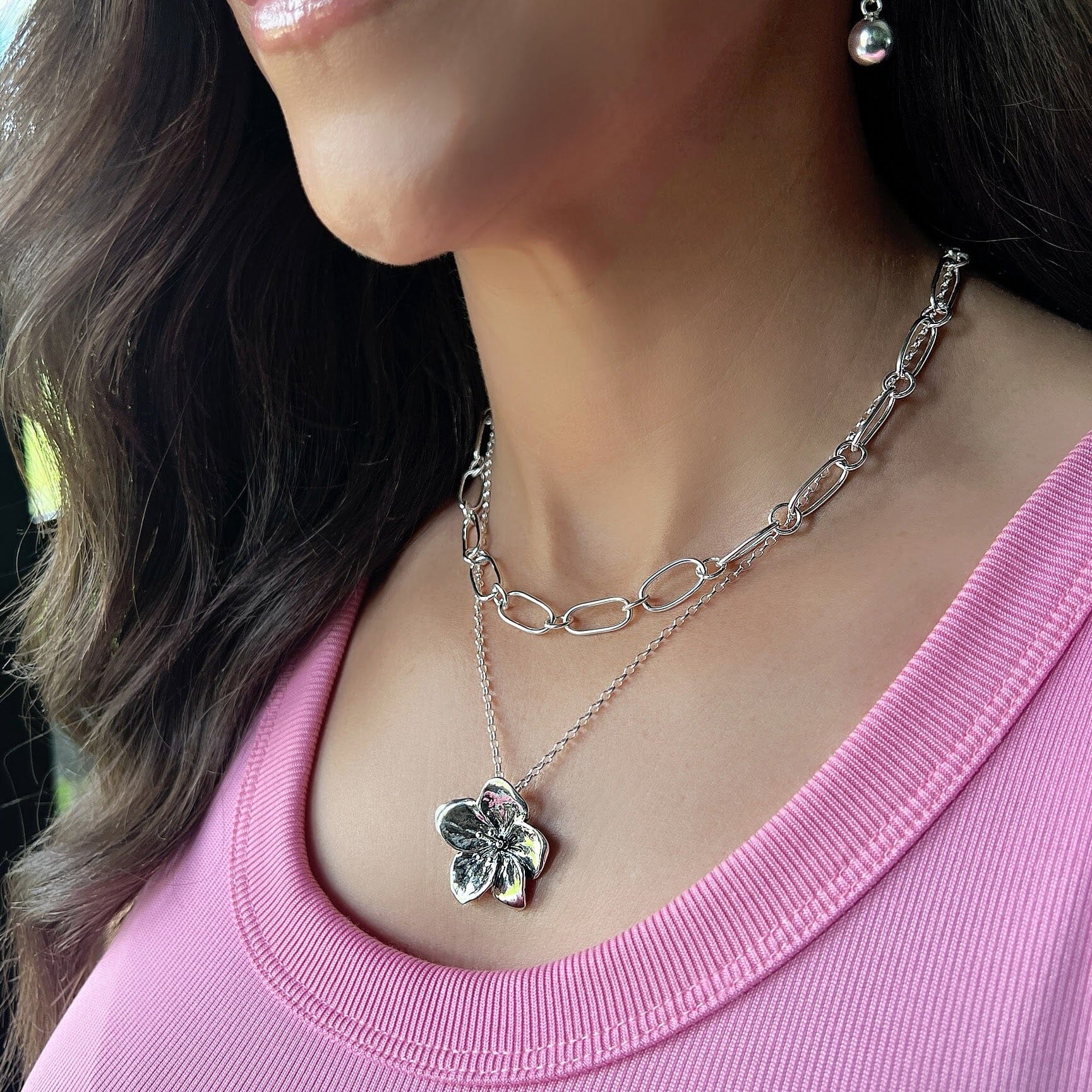 Cherry Blossom Necklace - March Flower of the Month