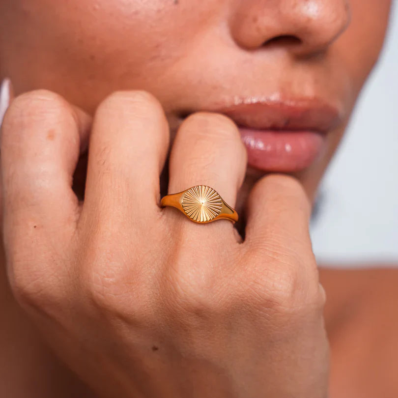 Golden Sun Seal Ring