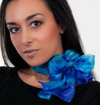 Hand Painted Salt Water Silk Scarf