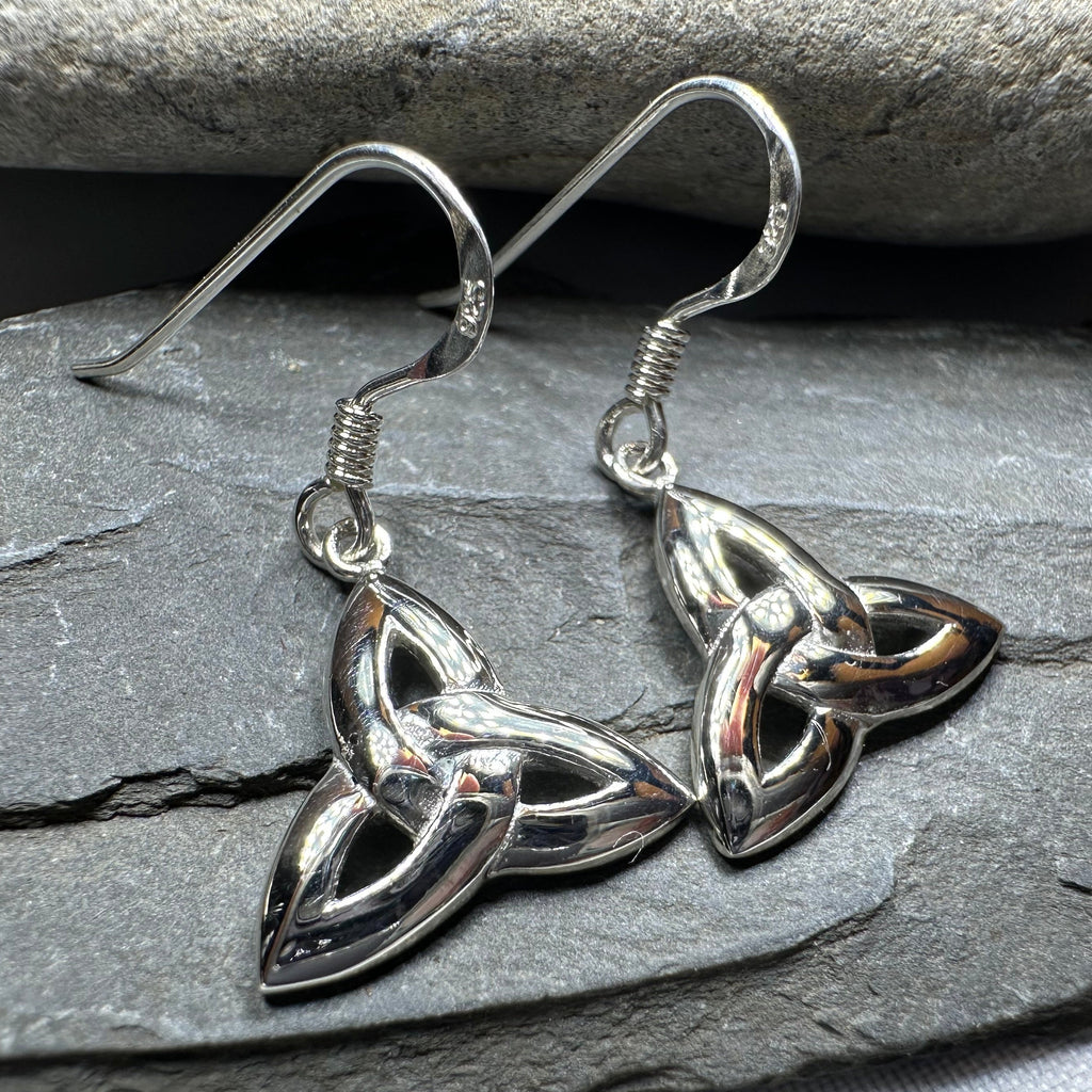 Dainty Trinity Knot Earrings