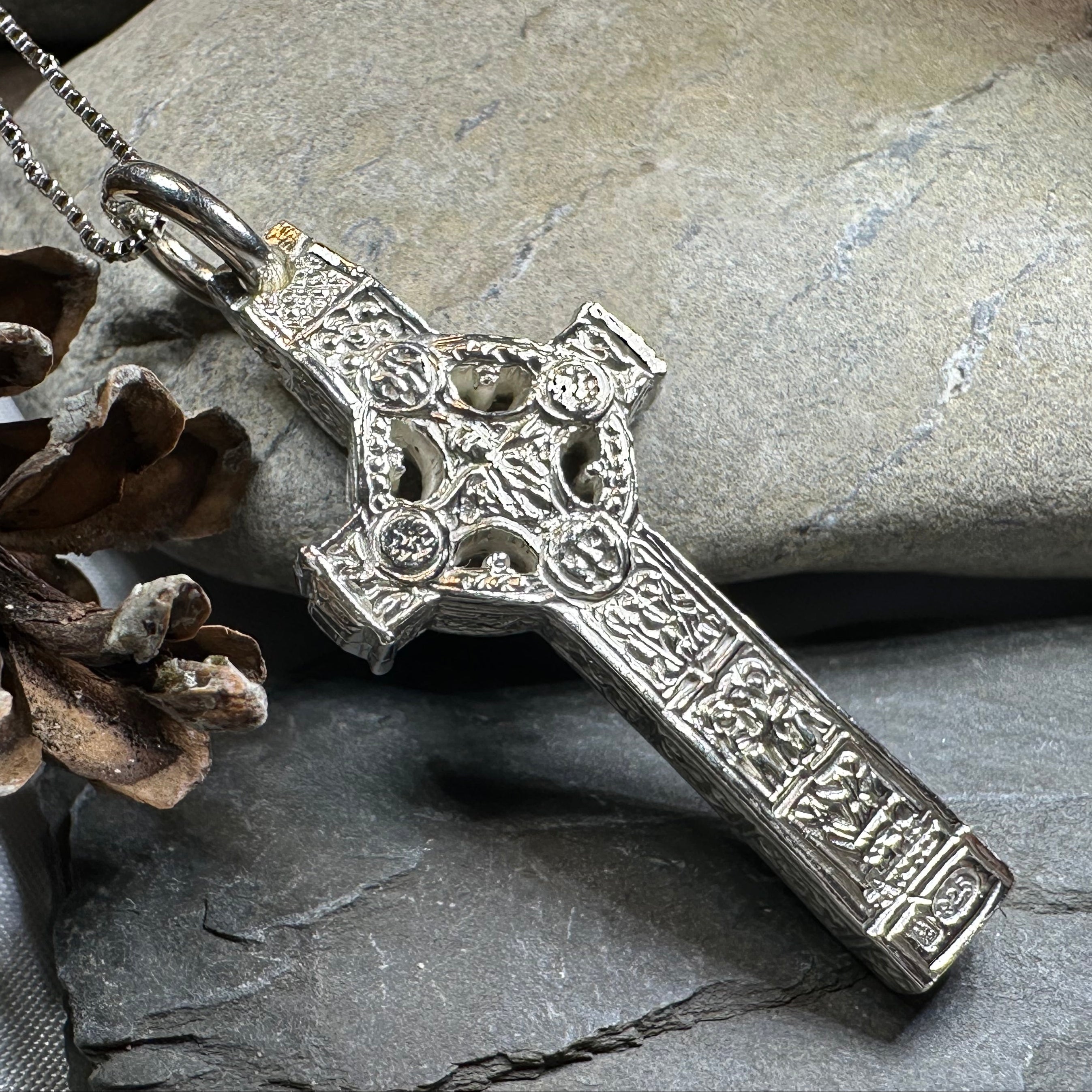 Artisan Irish Clonmacnoise Cross Necklace