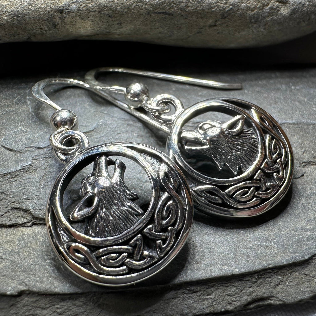 Celtic Wolf Spirit Earrings