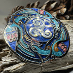 Celtic Birds Enamel Brooch