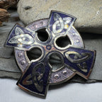 Enamel Celtic Cross Brooch