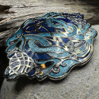 Celtic Dragon Enamel Brooch