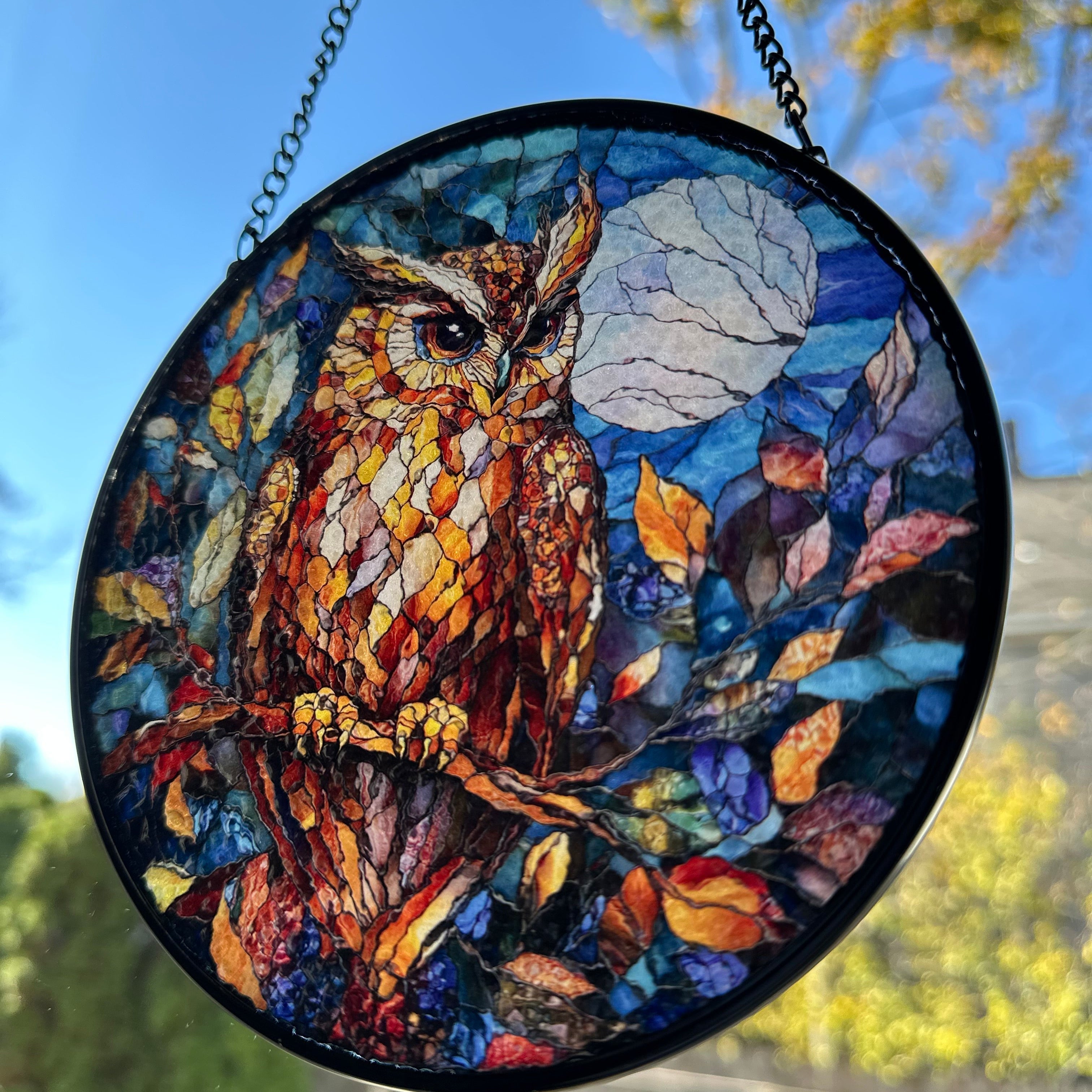 Autumn Night Owl Suncatcher