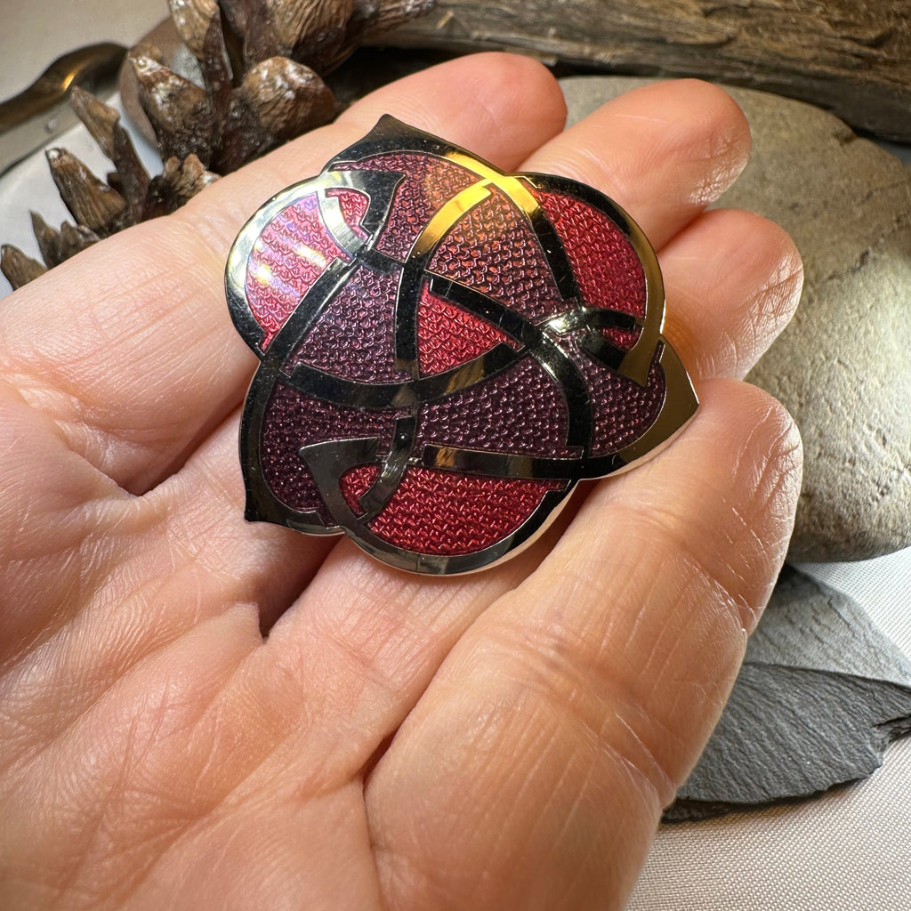 Enamel Celtic Knot Brooch