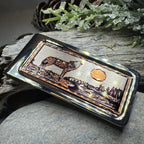 Howling Wolf Copper Money Clip