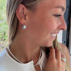 Dust & Silver Hoop Earrings