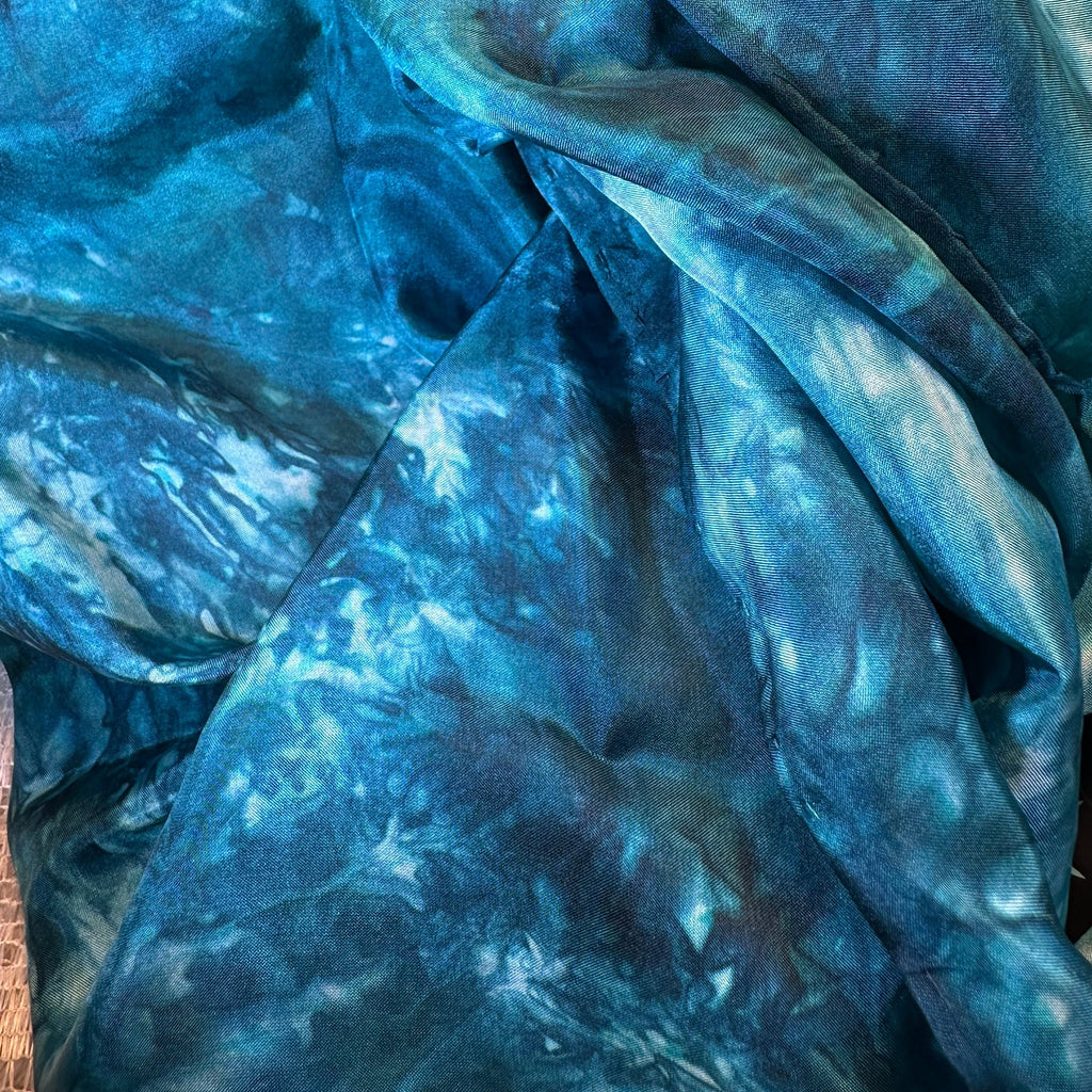 Hand Painted Salt Water Silk Scarf